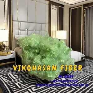 เส้นใยโพลีเอสเตอร์แบบกลวง 15D51HS สีเขียว คุณภาพสูง ผลิตโดย Vikohasan ผ่านการรับรอง GRS เป็นเส้นใยรีไซเคิลได้ - Product Image 6