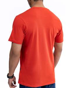 T-shirts noirs personnalisés pour hommes, manches courtes, col rond, 100 % coton peigné, logo frontal, style formel, coupe ample, anti-boulochage, été - Product Image 3