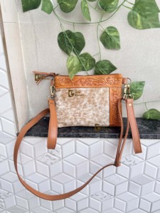 Bolso de piel de vaca estampado occidental tallado a mano, bolso de cuero con borlas, flores bohemias, gran oferta, bolso bandolera de piel para mujer - Product Image 5