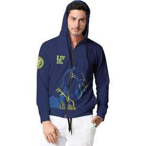 Sweat-shirt à capuche unisexe surdimensionné à fermeture éclair intégrale, en molleton 100% coton épais, noir, personnalisable - Product Image 1