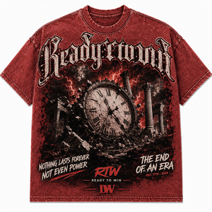 Camiseta Roja Estampada para Hombre ReadyToWin, Manga Corta, Cuello Redondo, Estilo Urbano, Corte Regular, Diseño de Patrón Tejido en Algodón - Product Image 1