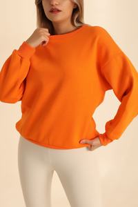 2023 dernière sublimation logo personnalisé sweat-shirt femme dans différents styles sweats en coton personnalisés sans capuche - Product Image 3