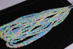 Authentic Ethiopian Opal <b>Cushion</b> Beads 4-7mm Size Welo Shiny <b>Rainbow</b> Flashy Opal 16 Inch Beads At Wholesale Suppliers - Product Image 1
