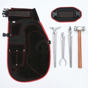 Juego de Herramientas de Herrador y Delantal de Cuero para Herrador, Pantalones de Gamuza, Pinzas para Herraduras, Martillo Redondo, Alicates para Herraduras, Kit de Herramientas Portátil - Product Image 5