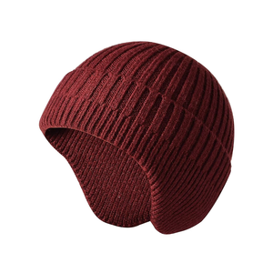 SPARKWELL INDUSTRIES Bonnet côtelé unisexe couleur unie chaud tricoté pour l'hiver 56-58CM style décontracté adulte en polyester pour l'extérieur - Product Image 6