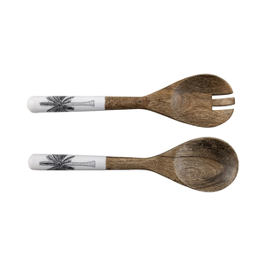 Cuillère/Fourchette en Bois Émaillé Imprimé – Meilleur Design avec Manche à Motif Feuille de Palmier – Vaisselle Émaillée Imprimée Écologique – Cuillère à Salade - Product Image 5