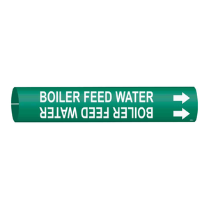 Marcador de Tuberías de Alimentación de Calderas Brady, Tipo Snap-On/Strap-On, Resistente al Calor, Flexible, para Líneas Industriales - Product Image 1