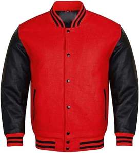 Chaqueta de Béisbol Varsity Lettermen Más Vendida, Cuerpo 100% Lana y Mangas de Cuero, Tallas S-XL, Todos los Colores Disponibles - Product Image 5