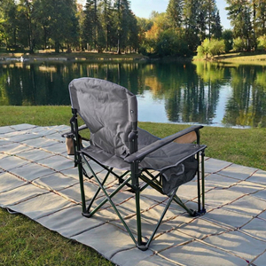 Chaise de plage pliable portable en métal de style moderne pour le camping, la pêche, le pique-nique et le jardin utilisés par les fabricants - Product Image 1