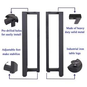Patas de Mesa Metálicas Resistentes, Estructura Rectangular de Acero para Mesa de Comedor, Mesa de Centro, Escritorio, Patas de Muebles Industriales - Product Image 6