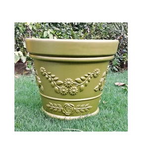 Maceta de Plástico Ecológica Ligera y Duradera Indigo, Aspecto Plateado Antiguo, 14 Pulgadas, Estilo Moderno Vintage para el Hogar - Product Image 5