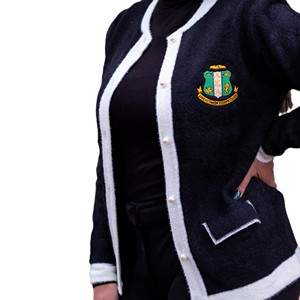 Suéter de Punto Personalizado con Logotipo de la Hermandad Sigma Gamma Rho, Fraternidad Escolar Universitaria, Kapa Alpha Psi, para Mujer - Product Image 4