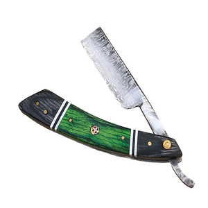 Handmade Damascus Steel Personalized Straight <b>Razor</b> Groomsman Shaving Ready Classic Barber Blade <b>Men</b> Thanksgiving Christmas Gift - Product Image 2