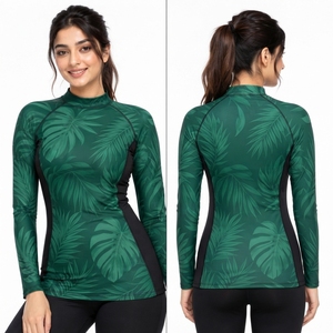 <b>Women</b> <b>Rash</b> <b>Guard</b> Designed With Smooth Polyester Fabric Fabric Flexible Movement Breathable Construction Moisture Wicking - Product Image 6