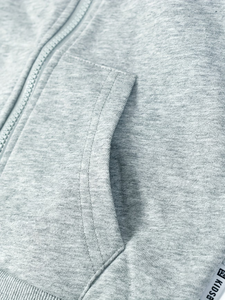 Gray Hooded Sweatshirt Children 50% Polyester Fleece Knitted Printed Casual Breathable Autumn Wear Boys Hoodie Machine Washable - Product Image 4