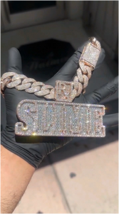 จี้สร้อยคอฮิปฮอปทรงกลมเจียระไนแบบบริลเลียนท์ ประดับเพชรโมอิสซาไนต์เต็มชิ้น ดีไซน์เฉพาะตัว ทันสมัย ทำจากเงินแท้ 925 - Product Image 2