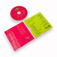 Album CD-R Progress avec étui portefeuille rouge et vert, impression offset, capacité 700 Mo