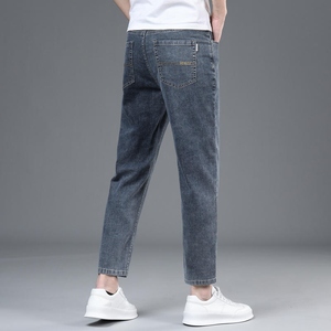 Pantalones Vaqueros de Mezclilla Ligera de Último Diseño con Corte Recto y Estilo Moderno para Hombre, Logotipo Personalizado, Gráficos Avanzados, Ropa Urbana Informal de Punto - Product Image 4