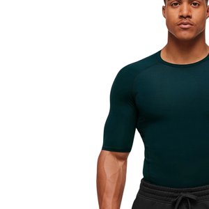 High Demand Men Compression <b>T</b> <b>Shirt</b> O <b>Neck</b> Raglan Short Sleeve Body Sculpting Fit Quick Dry Active Base Top Custom Wholesale OEM - Product Image 6