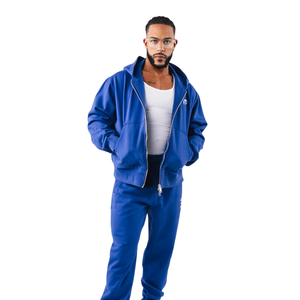 Sudadera con capucha completa para hombre, mezcla de algodón y forro polar, chaqueta informal, ropa de calle, top de gimnasio, suministro OEM personalizado al por mayor - Product Image 2