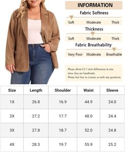 Ladies Faux <b>Suede</b> Leather <b>Jacket</b> Stylish Fashion Coat Custom Logo Winter Outerwear OEM ODM Supplier - Product Image 6