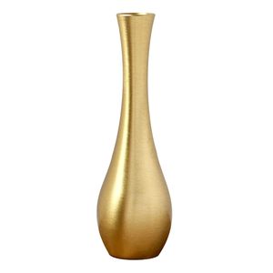 Juego de Jarrones de Metal Dorado Mate de Lujo, Hechos a Mano, Modernos, Minimalistas, Decorativos para Bodas, Florero Individual Elegante para Mesa - Product Image 2
