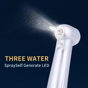 Pièce à main dentaire haute vitesse à bouton-poussoir, triple jet d'eau, éclairage, roulements en céramique, embouts dentaires, turbine à air ergonomique manuelle - Product Image 5