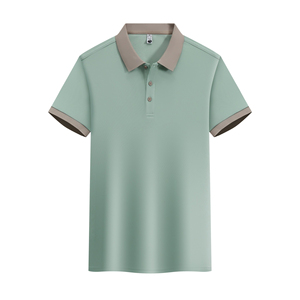 Luxury Mens Plus Size Polo Shirt High Quality Breathable Casual Wear Short Sleeve Solid Color Cotton <b>Classic</b> Business Polo Top - Product Image 5
