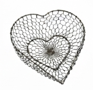 Premium Heart Shape Metal <b>Wire</b> <b>Storage</b> <b>Basket</b> Rustic Style for Home Decoration Stylish Home Accent - Product Image 4
