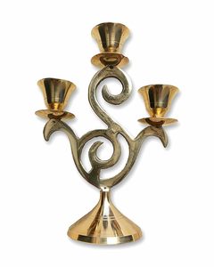Candélabre de luxe à 3 bras en laiton, fait main, style vintage, en métal, centre de table pour la décoration intérieure, la table à manger et les mariages - Product Image 5