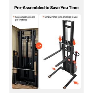 Sollevatore Elettrico per Pallet con Capacità di 1500 kg, Sollevamento 325 cm, Forche a Cavalletto, Carrello Elevatore Completamente Elettrico - Product Image 6