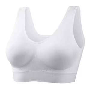 Haut court asymétrique pour femme |   Soutien-gorge de sport sexy sans dos rembourré |   Débardeur de yoga ajusté et solide pour l'entraînement – Vente en gros - Product Image 3