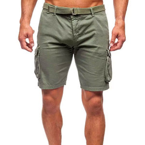 Men's Casual 100% Cotton <b>Canvas</b> Shorts Custom Logo Front Quick Dry Mid Waist Drawstring Closure Private Label Knitted 280g - Product Image 1