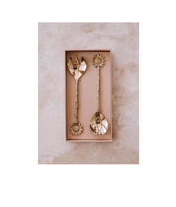 Premium Contemporary Black Eco-Friendly Stainless Steel <b>Salad</b> <b>Server</b> Set Sleek Finish for Upscale Restaurant Banquet Display - Product Image 2