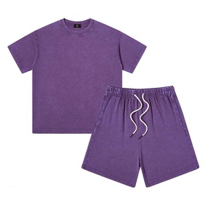 Conjuntos de Verano Personalizados para Hombre, Fabricante OEM al por Mayor, Proveedor de Conjuntos de Camiseta y Pantalones Cortos de Algodón, Producción al por Mayor con Marca Privada - Product Image 4