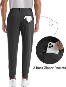 กางเกงจ็อกเกอร์กีฬาผู้ชายทรงสปอร์ต มีกระเป๋าซิป ระบายอากาศได้ดี พิมพ์ลาย ยืดหยุ่น น้ำหนักเบา เหมาะสำหรับกีฬากอล์ฟและการเดินทาง - Product Image 5