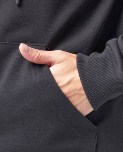 Sweat à capuche surdimensionné décontracté tricoté haut court fitness en plein air col à capuche vêtements de sport décontracté solide tricoté sweats à capuche pour femme - Product Image 1