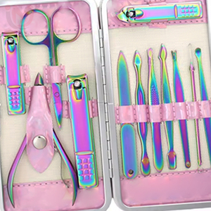 12-piece Infant Manicure Pedicure <b>Kit</b> <b>Nail</b> Scissors Clippers Durable Professional Steel Titanium-coated - Product Image 5