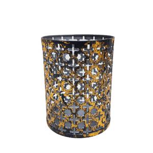 Vente en gros en vrac couleur laiton fait à la main en fer design forme ronde luxe porte-bougie de style moderne fait à la main - Product Image 5