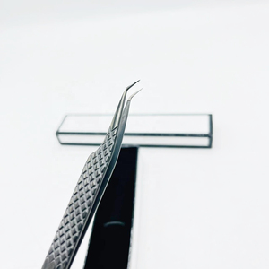 1 pince à épiler professionnelle neuve pour extensions de cils, logo personnalisé, acier inoxydable, pince à épiler parfaite pour les cils - Product Image 4