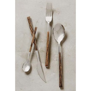 Vaisselle en acier inoxydable Simplicité Cuillère Couteau Fourchette Couverts Ensemble avec couteau de cuisine professionnel en argent Ensemble de couverts - Product Image 3