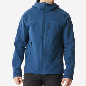 Veste d'extérieur réversible en softshell personnalisée OEM, imperméable et coupe-vent avec fermeture éclair, design décontracté à capuche pour unisexe - Product Image 1