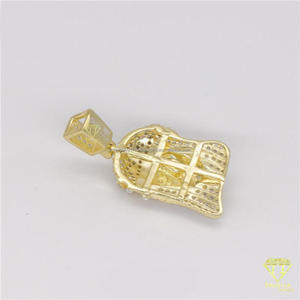 Statement Religious Pendant With Iced Out Crown And Luxury Shine - Product Image 2