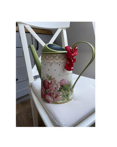 Bidon d'eau galvanisé de longue durée avec une illustration imprimée en émail élégant parfait pour l'apparence de tout jardin ou affichage de plantes d'intérieur - Product Image 5