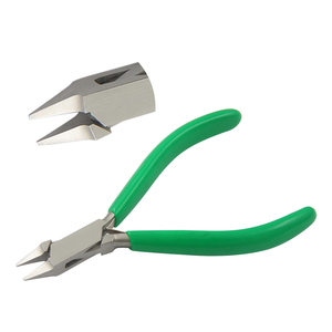 130mm Ultra Fine Flat Nose Plier Smooth PVC Handles OEM Jewelry Making DIY Crafts Crimping Fishing Wire Holding Joint <b>Box</b> Pliers - Product Image 1