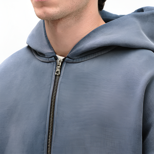 Sudadera con Capucha de Algodón Oversize de Invierno con Cremallera Completa y Estampado Personalizado de Alta Calidad para Hombre, Transpirable y a Bajo Precio - Product Image 3