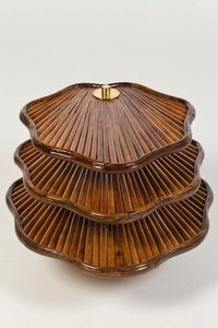 Nouveau support de présentation rustique en bois brûlé marron pour gâteaux, cupcakes et desserts, lot de deux pour fêtes, maison et décoration de cuisine - Product Image 3