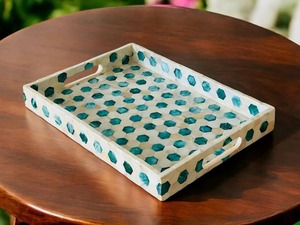 Plateau unique sculpté en résine pour la maison, la cuisine, le salon, la décoration de table, durable, réutilisable, pour servir des collations - Product Image 3
