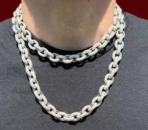 Chaîne ou bracelet en argent sterling 925 sertis de diamants moissanite - Product Image 4