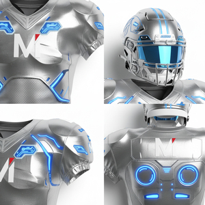 ชุดอเมริกันฟุตบอลทนทาน พิมพ์โลโก้ตามสั่งด้วยเทคนิค Sublimation เสริมความแข็งแรงบริเวณไหล่ สำหรับกีฬาที่มีการสัมผัสหนัก - Product Image 5